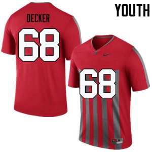 NCAA Ohio State Buckeyes Youth #68 Taylor Decker Throwback Nike Football College Jersey PPE1045KP